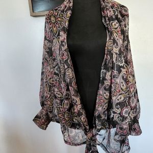 NWT Free People Open Cardigan Stlye Blouse Size All